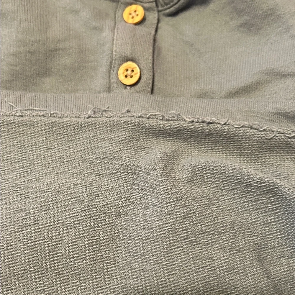 Adorable Gray Baby Dress with Wood-like Buttons - Picture 6 of 6